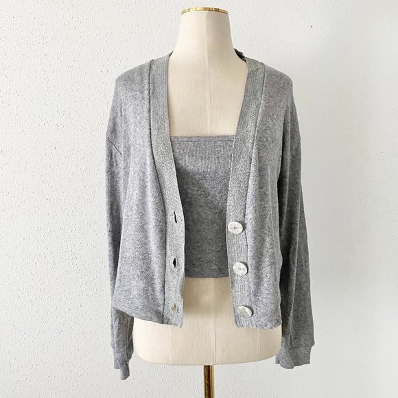 zara cardigan and tank set